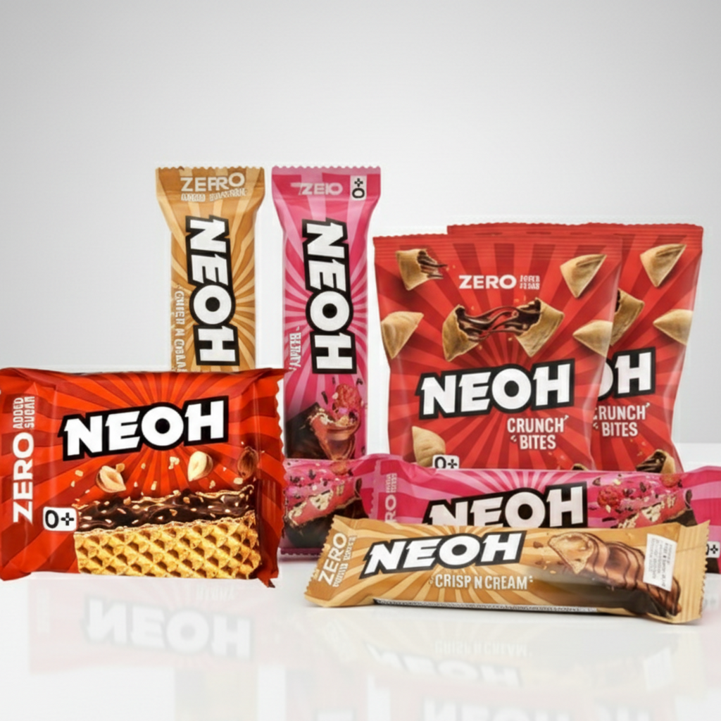 NEOH Zero Added Sugar Breakfast Bar, Wafers and Chocolate Crunch Bites