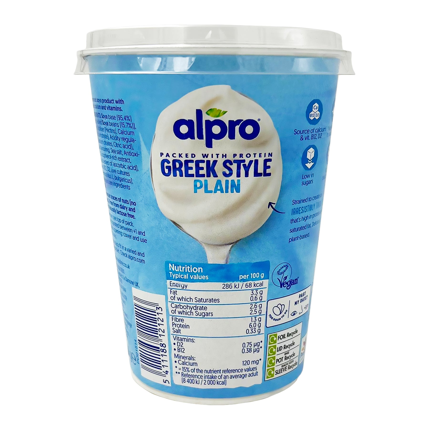 Yogurt Vegetale Alla Vaniglia Alpro A Base Di Soia, 400g, Senza Lattosio E Glutine, Con Fermenti Vivi
