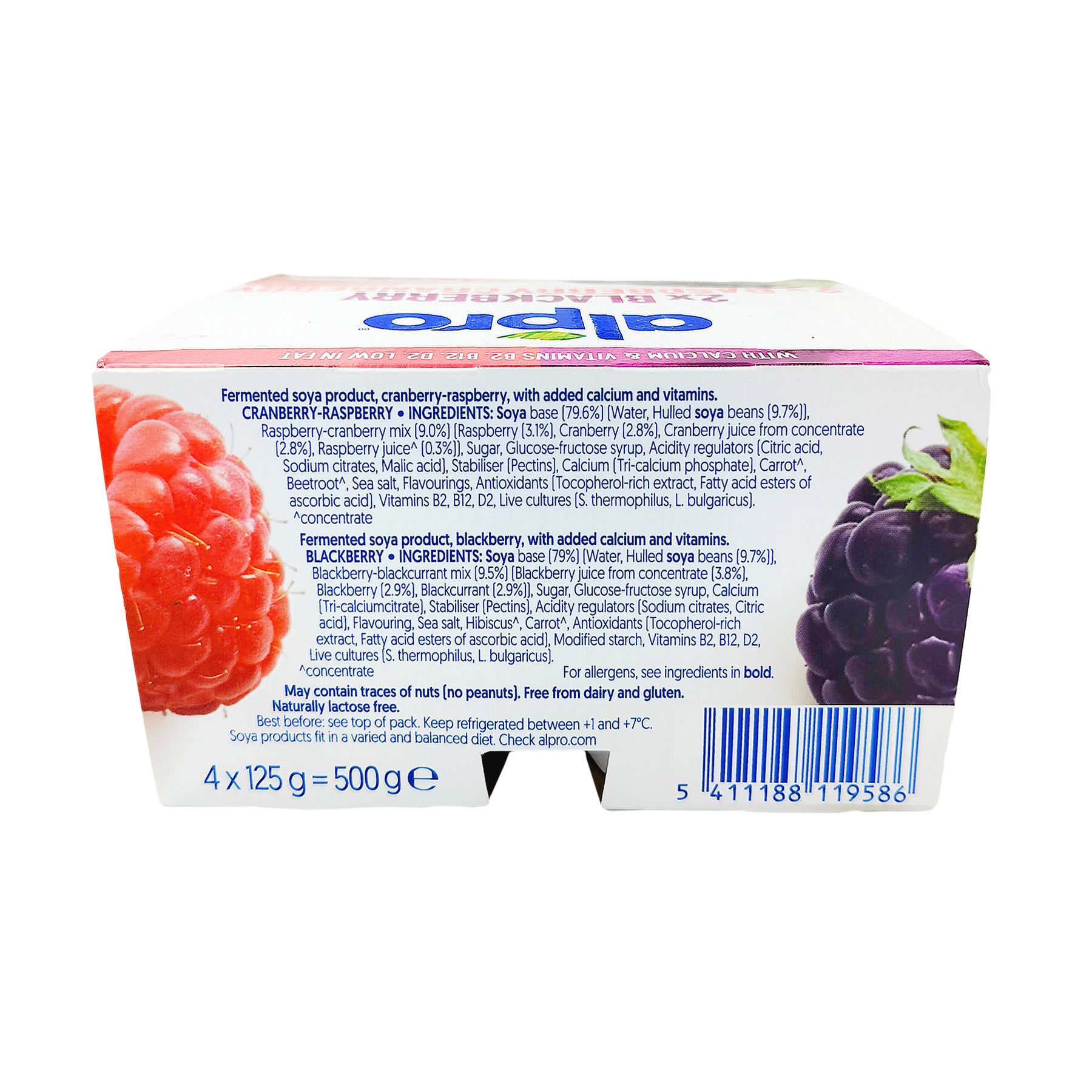 Alpro Raspberry Alpro Raspberry Cranberry And Blackberry Yoghurt 4X125G – Atasco