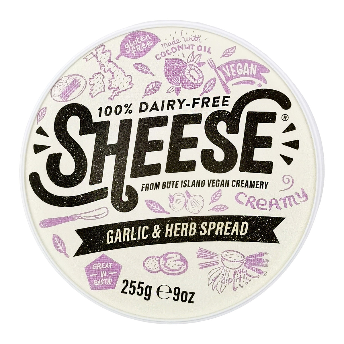Bute Island Vegan Garlic & Herb Creamy Cheese Spread 255g – Atasco