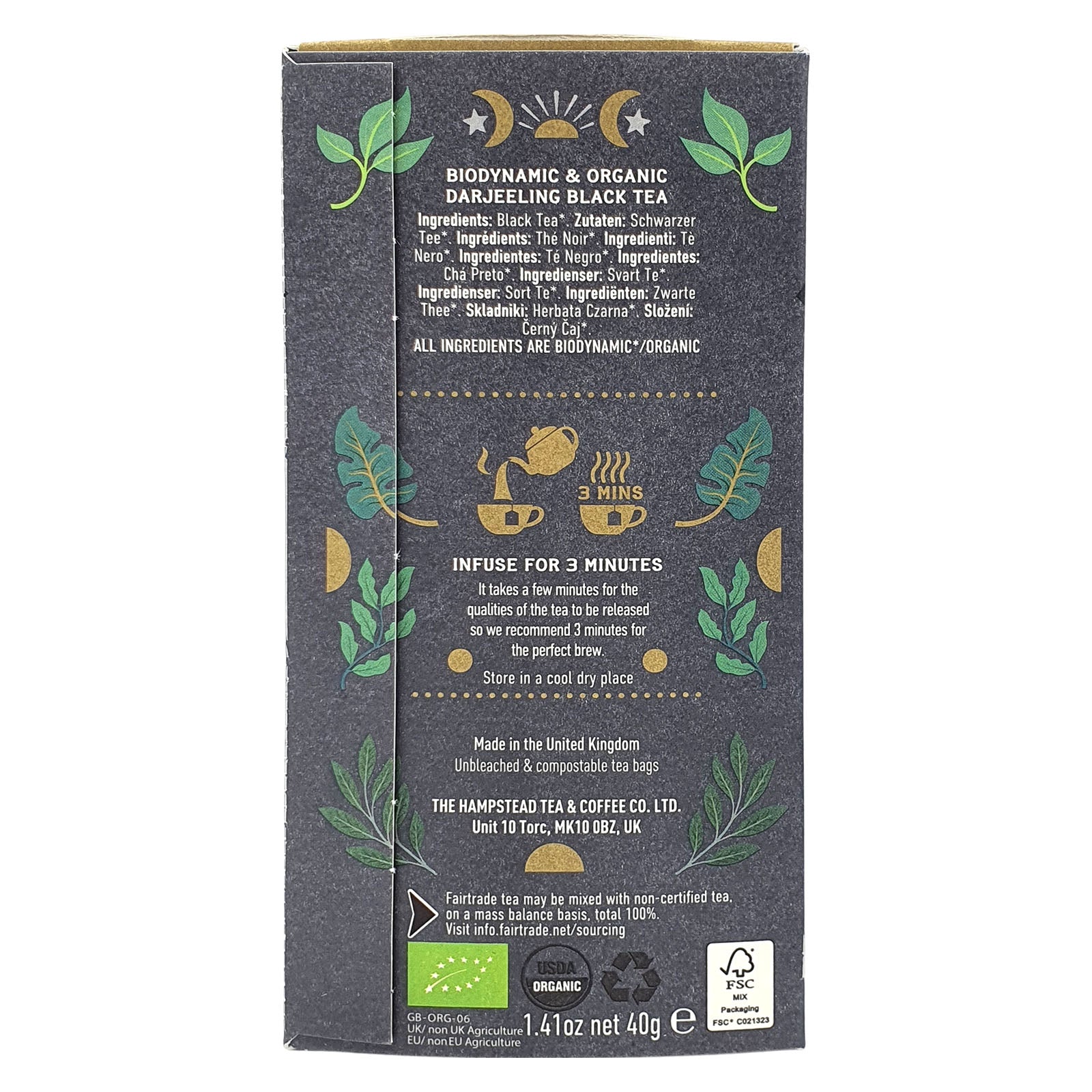 Hampstead Tea Organic Biodynamic and Fairtrade Darjeeling Tea Bags – Atasco