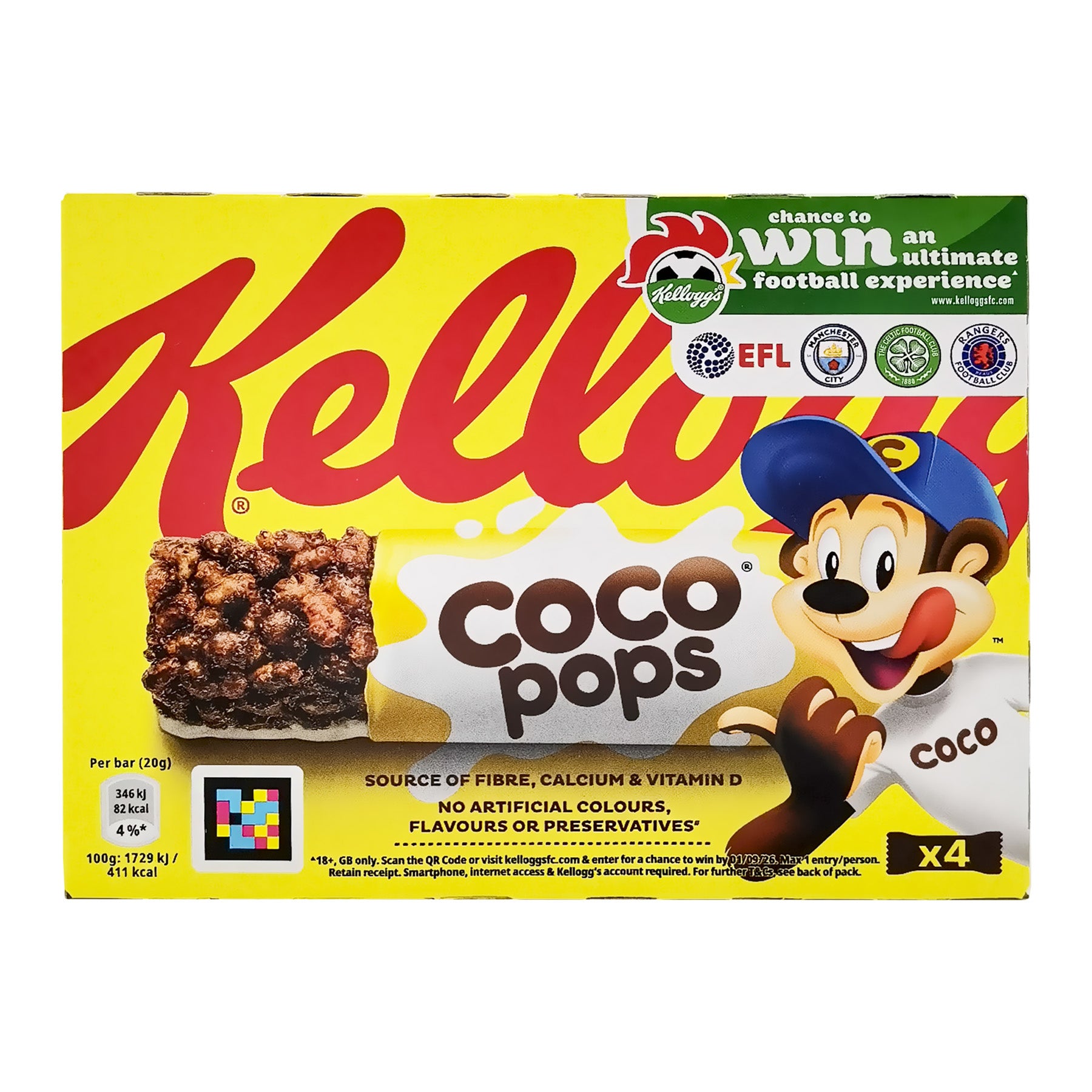 Coco Pop Rocks Multipack Kellogg's Coco Pops Cereal Milk Bars Multipack (4X20G) – Atasco