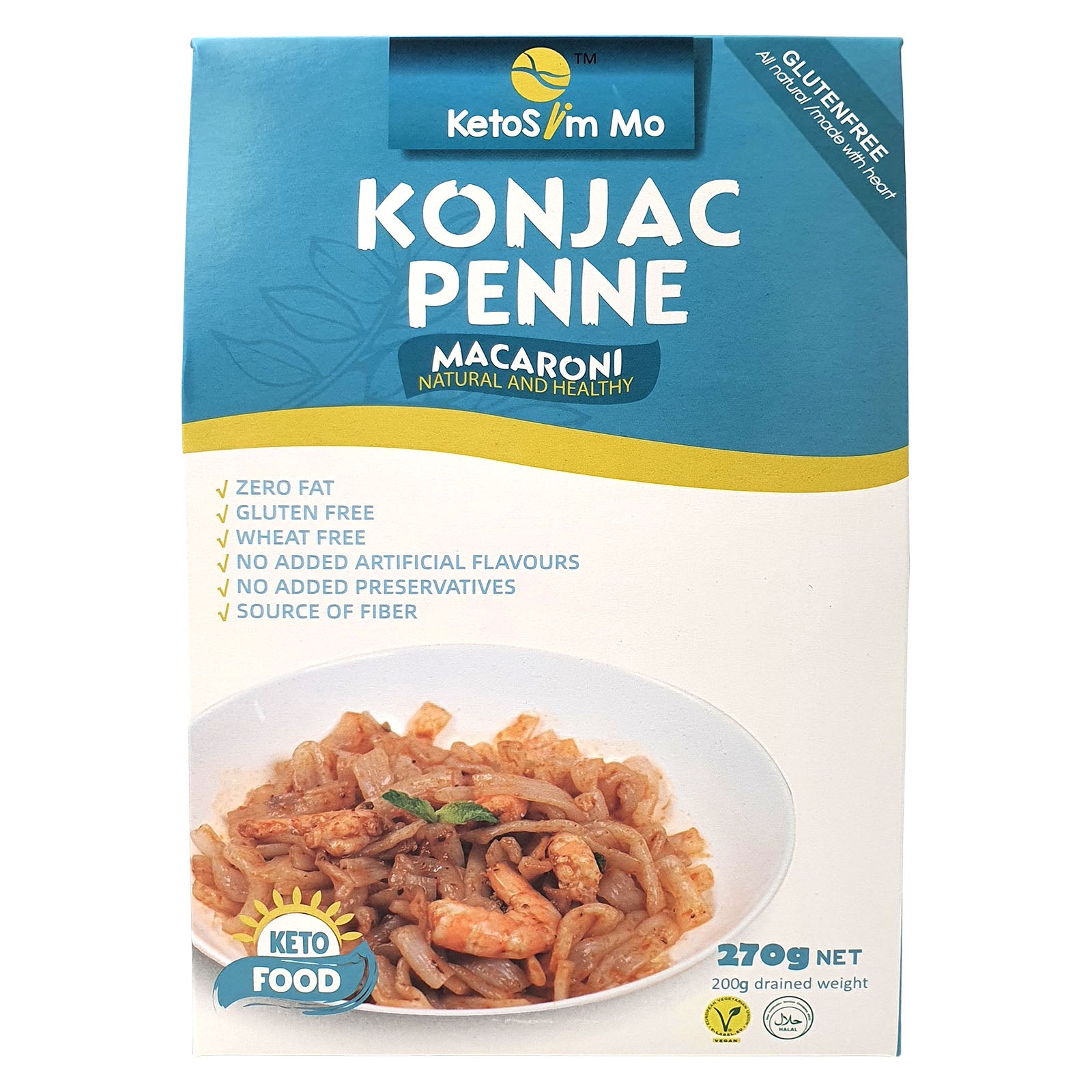 Keto Slim Mo Konjac Penne Macaroni Noodle by Shears and Atasco - Halal